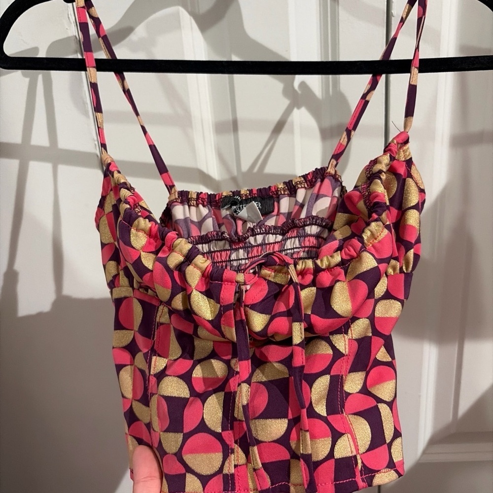 Urban Outfitters Pink and Gold Camisole